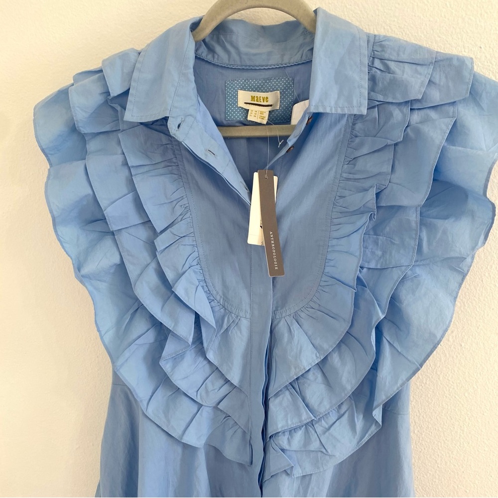 Maeve Ruffled Button-Front Mini Dress - Picture 4 of 12